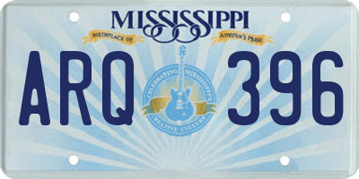 MS license plate ARQ396