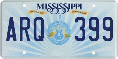 MS license plate ARQ399