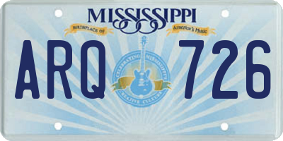 MS license plate ARQ726