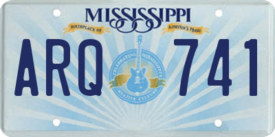 MS license plate ARQ741
