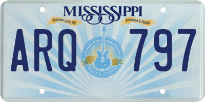 MS license plate ARQ797