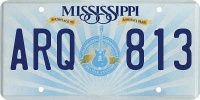 MS license plate ARQ813