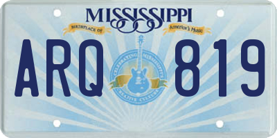 MS license plate ARQ819