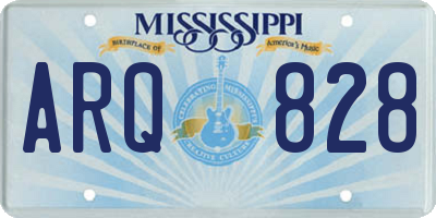 MS license plate ARQ828