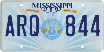 MS license plate ARQ844