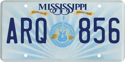 MS license plate ARQ856