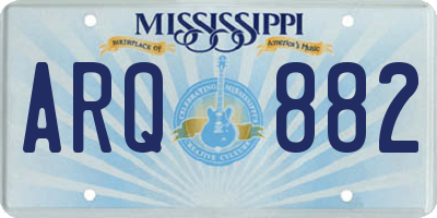 MS license plate ARQ882