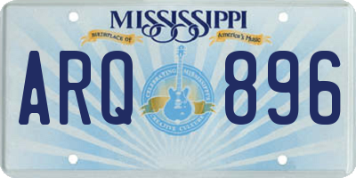 MS license plate ARQ896