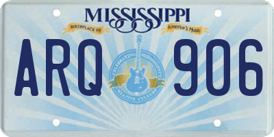 MS license plate ARQ906