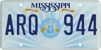 MS license plate ARQ944