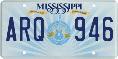 MS license plate ARQ946