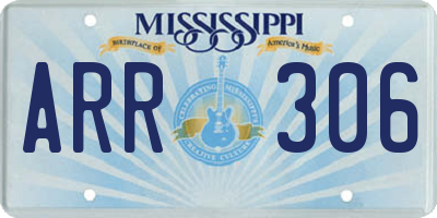 MS license plate ARR306