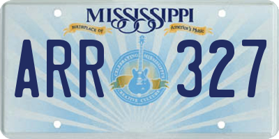 MS license plate ARR327