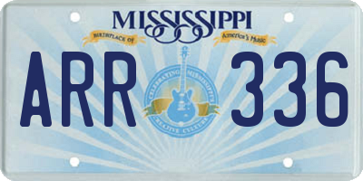 MS license plate ARR336