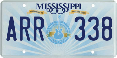 MS license plate ARR338
