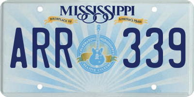 MS license plate ARR339
