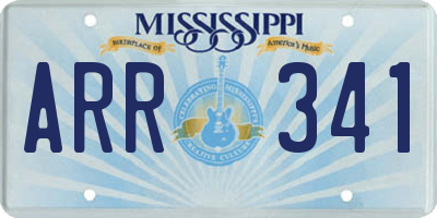 MS license plate ARR341