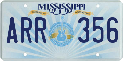 MS license plate ARR356
