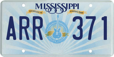 MS license plate ARR371