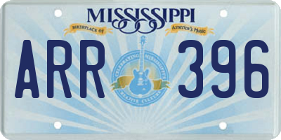 MS license plate ARR396