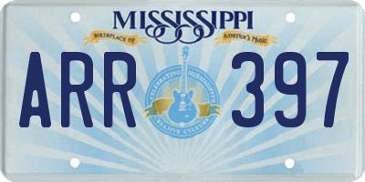 MS license plate ARR397