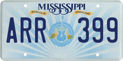 MS license plate ARR399