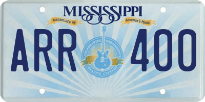MS license plate ARR400