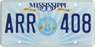 MS license plate ARR408