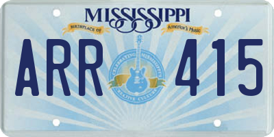 MS license plate ARR415