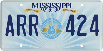 MS license plate ARR424