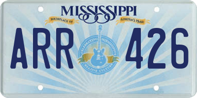 MS license plate ARR426