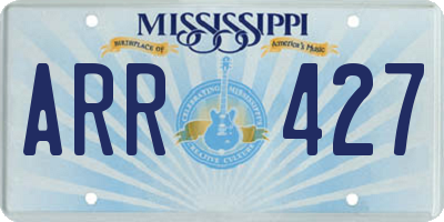 MS license plate ARR427