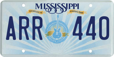 MS license plate ARR440
