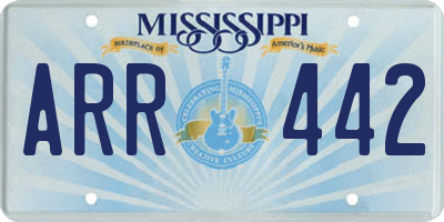 MS license plate ARR442