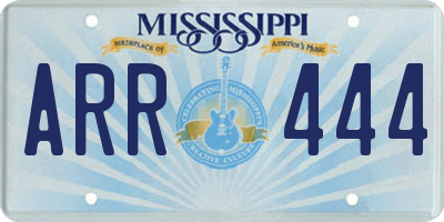 MS license plate ARR444