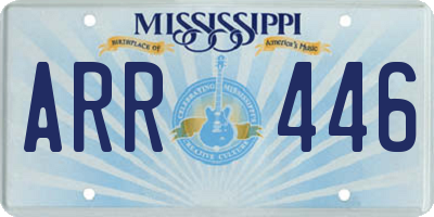 MS license plate ARR446