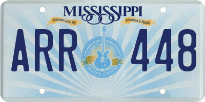 MS license plate ARR448