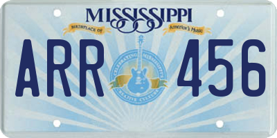 MS license plate ARR456