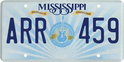MS license plate ARR459