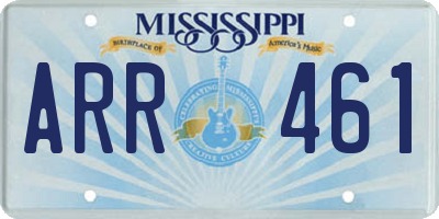 MS license plate ARR461