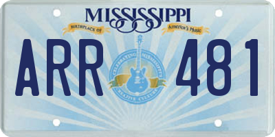MS license plate ARR481