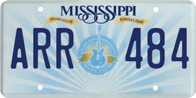 MS license plate ARR484