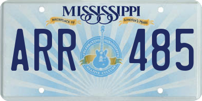 MS license plate ARR485