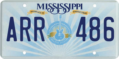 MS license plate ARR486