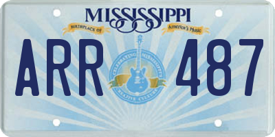 MS license plate ARR487