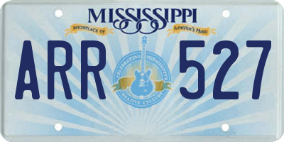 MS license plate ARR527