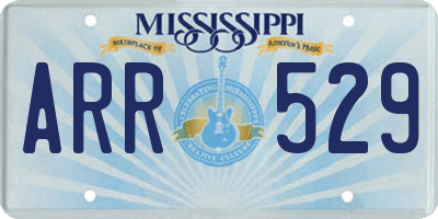 MS license plate ARR529