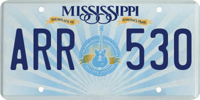 MS license plate ARR530