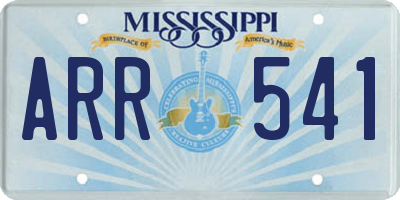 MS license plate ARR541