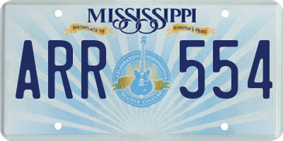 MS license plate ARR554